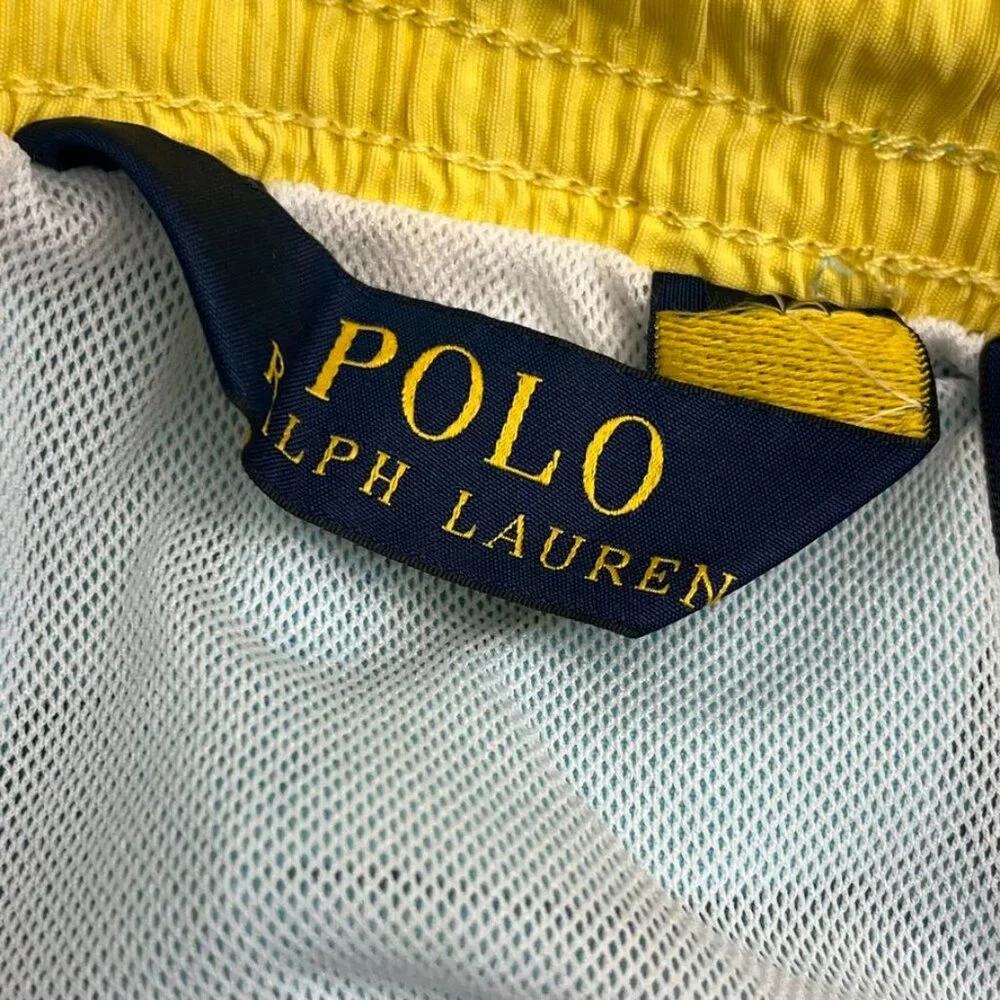Polo Ralph Lauren Swim Trunks Aqua Yellow Pony Resort Vacation
